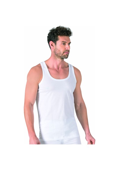 Özkan Underwear Özkan 11407 3'lü Paket Erkek %100 Pamuklu Süprem Esnek Rahat Kalın Askılı Örme Atlet Beyaz