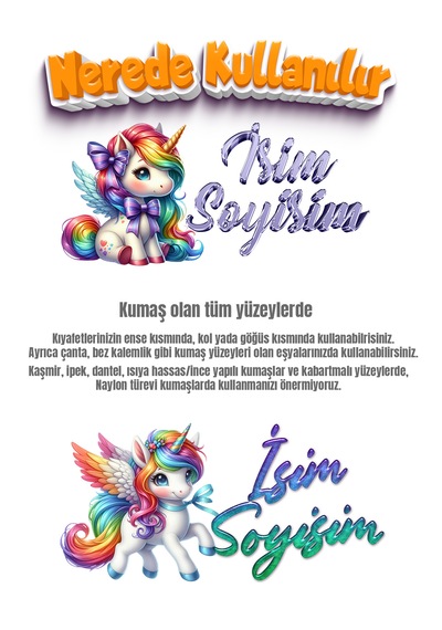Kıyafet Etiketi - Okul Kıyafet Kumaş Etiketi Kreş Anaokulu İlkokul Kıyafet Kumaş Etiketi Set10 Karışık