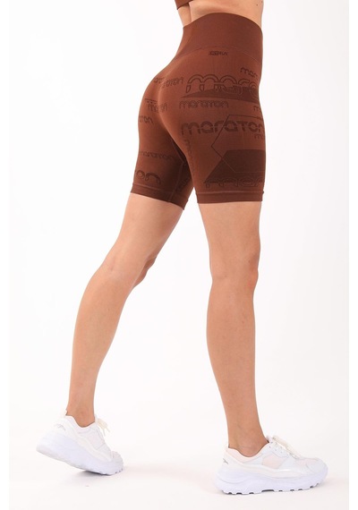Maraton Active Slimfit Kadın Koşu Sepya Şort 818015-sepya