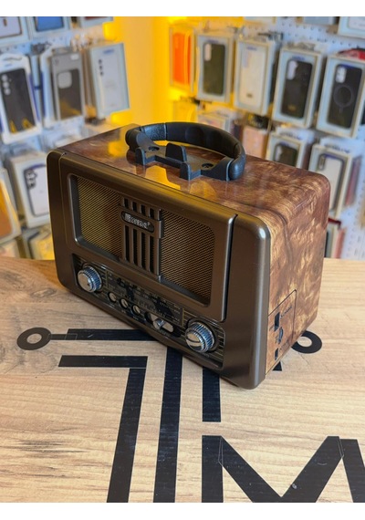 Retro Style Görünümlü Şarjlı Radyo Bluetooth Usb Sd Kartlı Güçlü Bass