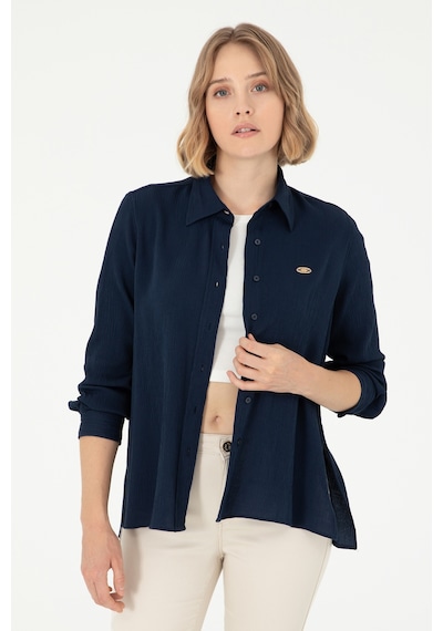 U.s. Polo Assn. Kadın Lacivert Gömlek Desenli 50297121-vr033 Lacivert