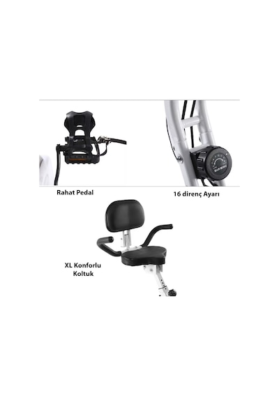 Kochler X Bike Egzersiz Bisikleti - 3-in-1 Kondisyon Aleti - Katlanabilir Tasarım