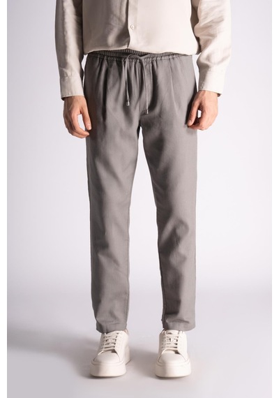Slim Fit Jogger Bel Pantolon Haki Haki
