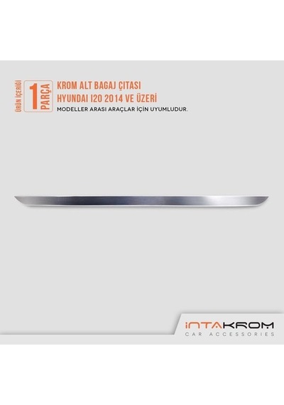 Hyundai İ20 Formlu Krom Bagaj Alt Çıtası 2014-2018 Paslanmaz Ç.