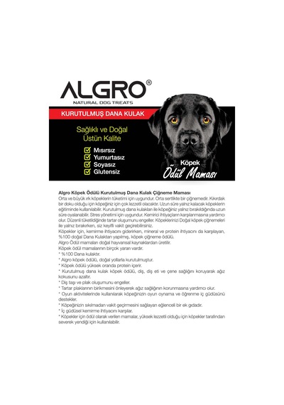 Algro Dana Kulak Çiğneme Ödül Maması 3 x 120 G