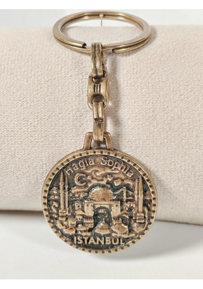 Antik Bronz Ayasofya Hagia Sophia Figürlü Metal Anahtarlık İstanbul Un Tarihi Ve Ruhunu Taşıyan Çok Renkli