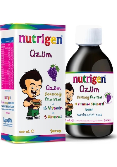 Nutrigen Üzüm Çekirdeği Ekstreli Vitamin Mineral Şurubu 200 ML