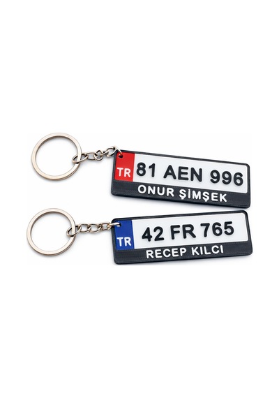 Kişiye Özel Plaka Anahtarlık Tüm Renkler / Plakalık Anahtarlık / Uzun Plaka