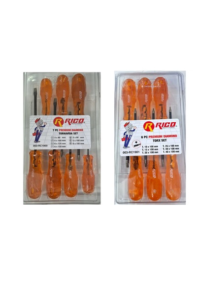 Ht- Rico 7 Parça Elmas Uçlu Düz Yıldız Tornavida Seti Torx Tornavida Takımı Premium Diamond
