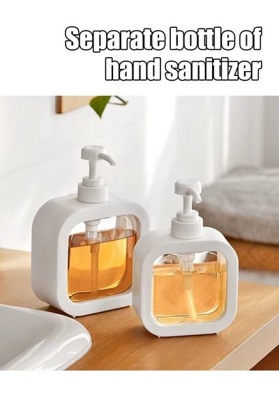 Mukko Home Plastik Akrilik Sıvı Sabunluk 300 Ml + 500 Ml 2'li Sıvı Sabunluk Diğer