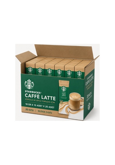 Starbucks Caffe Latte 18 Gr X 10 Adet X 20 Adet-479 Çözünebilir