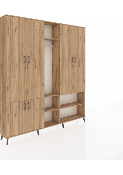 Arges Dolap 15 Raflı 5 Kapaklı Tek Askılı 220x30x243 Çam-çam/çam Atlas Çam/atlas Çam Arges Dolap 15 Raflı 5 Kapaklı Tek Askılı 220x30x243 Çam-çam/çam Atlas Çam/atlas Çam