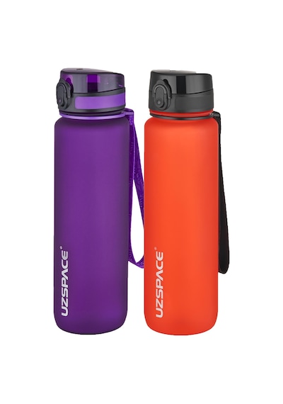 Uzspace 2'li Tritan Matara Seti 1000 Ml Büyük Boy 14 Farklı Renk Seçeneği Fiftyfifty -3038seta Red