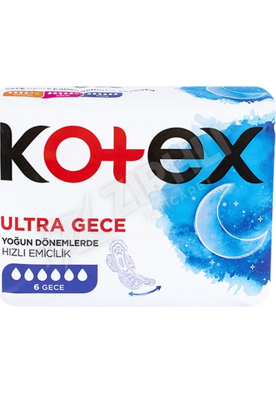 2 Adet Kotex Ultra Gece Tekli Paket 6'lı
