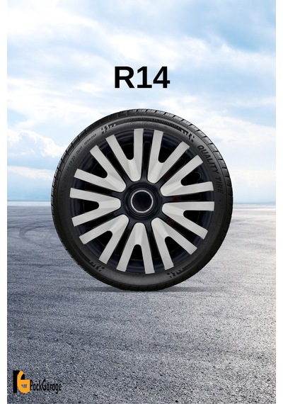Volkswagen Up Club 14'' İnç Jant Kapağı 4 Adet Siyah Gri C107