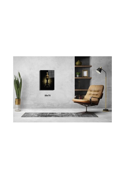 King Santraç İllüstrasyon Cam Tablo Pct0718 Modern Dekorasyon Temalı Dekoratif Duvar Tablosu, Salon, Ev Ve Ofis Dekoru,