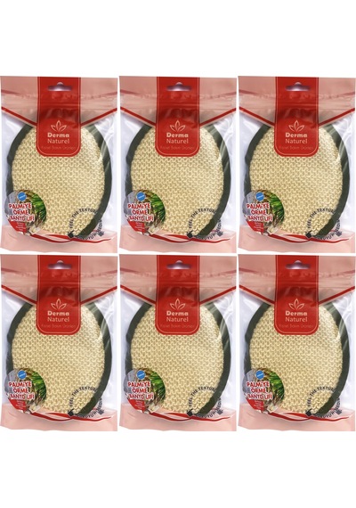 Derma Naturel Örme Banyo Yüz Lifi 15 24cm Ms-02 6 Lı Set
