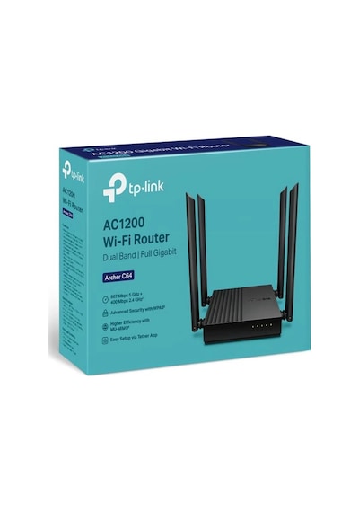 Tp-lınk Archer C64 Ac1200 2.4/5ghz 1200mbps Mu-mımo Ic Ortam Kablosuz Wıfı Router