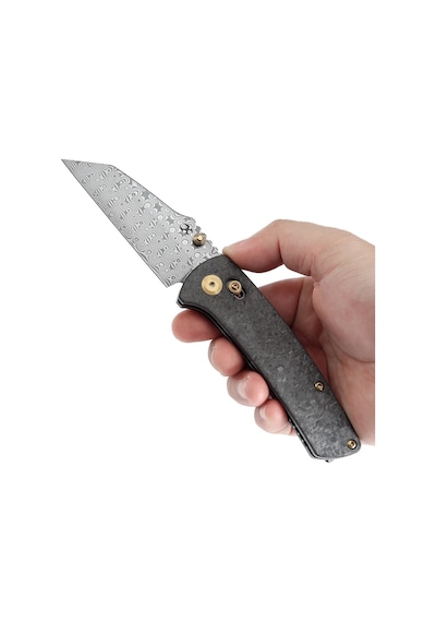 Kansept Main Street Karbon Fiber Sap Damascus Çelik Çakı K1015v1 Kum
