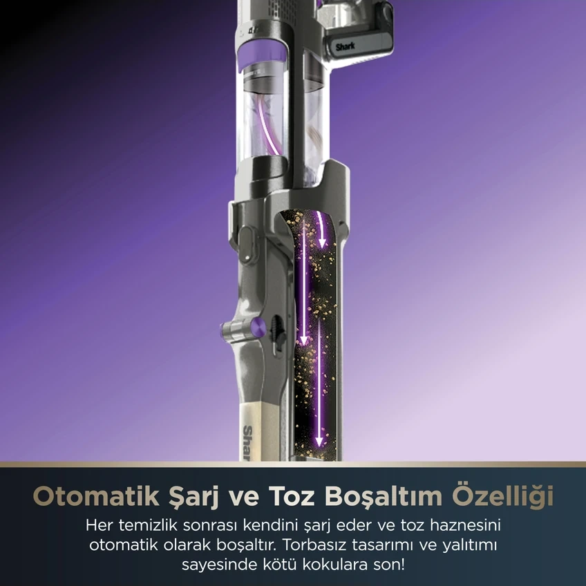 Shark Powerdetect IP3251EUT Clean&Empty Pet  Başlıklı Şarjlı Dikey Süpürge