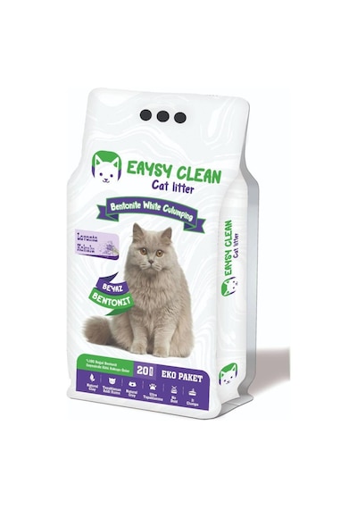 Eaysy Clean Lavanta Kokulu İnce Topaklaşan Bentonit Kedi Kumu 20 L