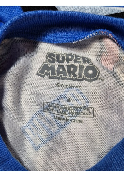Hasyılmaz Nintendo Süper Mario 2li Pijama Takımı 4 Yaş Mavi