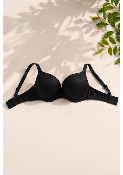 Panivue Kadın Push Up Sütyen Destekli Dolgulu Balenli Gün Boyu Konfor Siyah