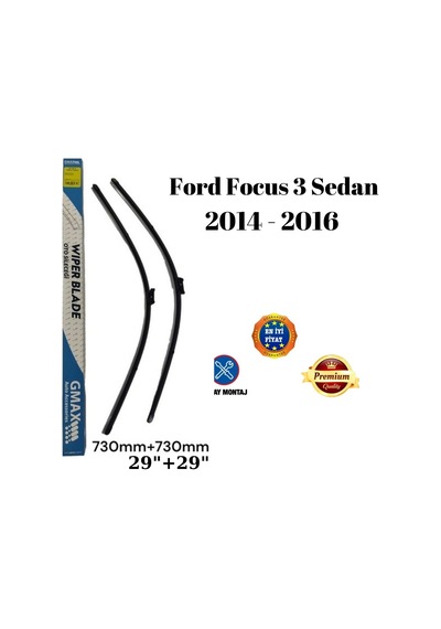 Ford Focus 3 Sedan 2014 2015 2016 Uyumlu Araca Özel Ön Cam Silecek Süpürgesi Takımı 730+730mm