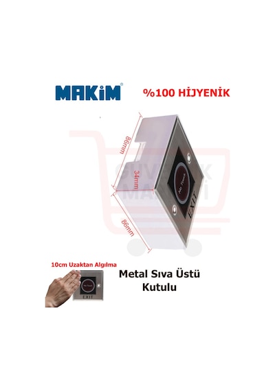 Ms - 411 Bt- 8 Temassız No Touch Kapı Açma Çıkış Butonu
