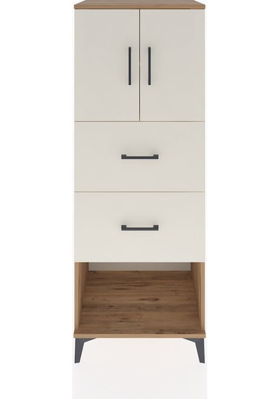 Hyperion Dolap 2 Raflı 2 Çekmeceli 2 Kapaklı 60x44x163 Çam-ay... Çam