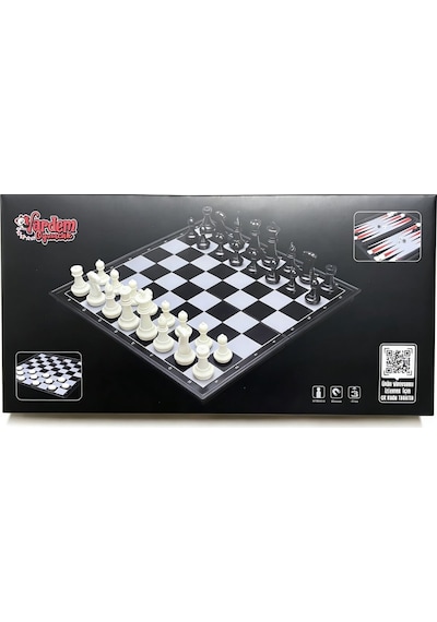 Vrd10661 Katlanabilir Satranç Tavla Ve Dama Seti