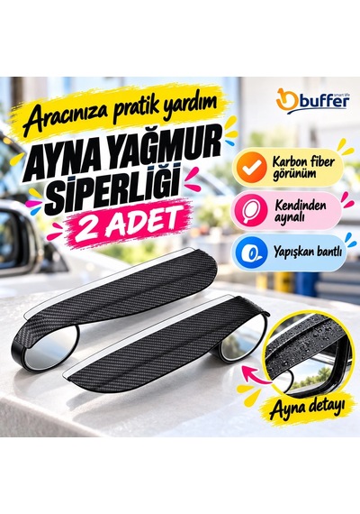 Şık Tasarım 2 Adet Kendinden Yapışkanlı Yağmur Koruyucu Visörler