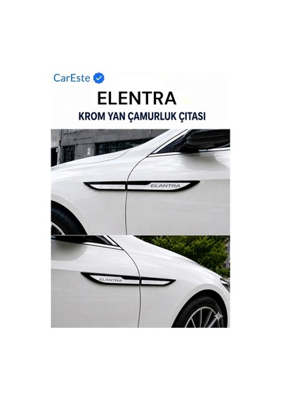 Hyundai Elantra 2016-2020 Abs Krom Yan Çamurluk Çıtası 4 Parça Araç Aksesuarı