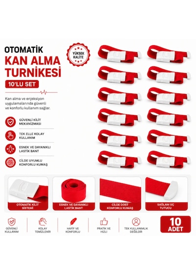 Otomatik Kan Alma Turnikesi 10'lu Set