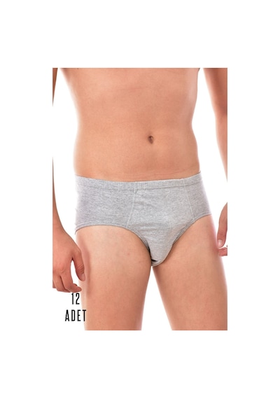 Seher 12'li Paket Erkek Slip Gri