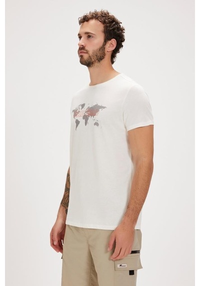 Bad Bear Globe T-shırt Marshmallow Erkek Tişört Beyaz S-xxl 001