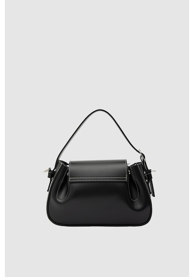 Shule Bags Lover Oval Çapraz Çanta Siyah Siyah