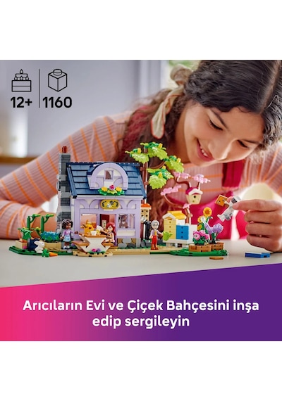 LEGO® Friends Arıcıların Evi ve Çiçek Bahçesi 42669 - 12 Yaş ve Üzeri Gençler için Mini Bebek İçeren Yaratıcı Oyuncak Yapım Seti (1161P)