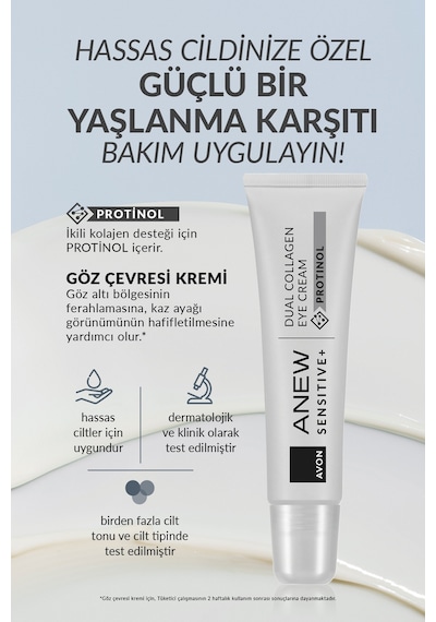 Anew Sensitive+ Göz Çevresi Kremi 15 Ml. İkili Paket
