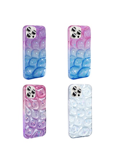 Zore Apple iPhone Uyumlu 15 Pro Max Kılıf Simli 3d Desenli Nvth Hacar Kapak - Mor-mavi N/a