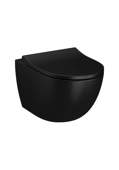7748b083-0559 VitrA Sento Rim-ex Kanalsız Asma Klozet, Mat Siyah