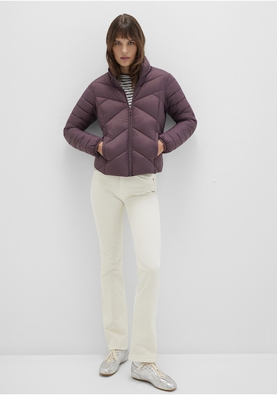 Mavi - Dik Yaka Bordo Şişme Mont 110698-70260 Bordo