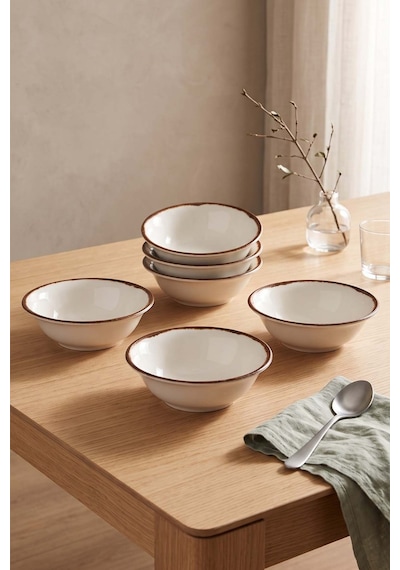 Kütahya Porselen Amber 6 Parça 16 Cm Kase Standart