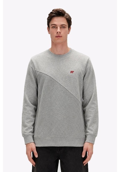 Bad Bear Tune Crewneck Man Graymelange Sweatshırt 26.02.12.008-c19 Gri