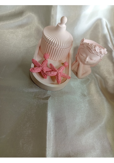 Pembe Deniz Yıldızı Küpe