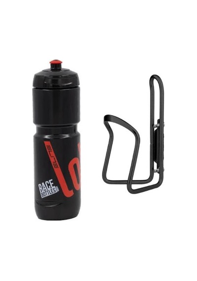 Bike Sky Elite Super Loli 800ml Bisiklet Matara Kafes Seti Siyah Siyah