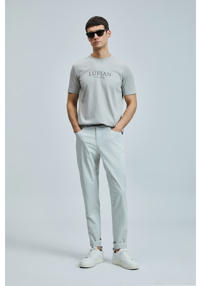 Lufian 111020238 Love Modern Grafik T- Shirt Erkek Tişort Bej