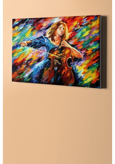 Webstyle Sayılarla Boyama Seti Kasnaklı Kemancı Kız Ve Renkler 40 X 50 Cm