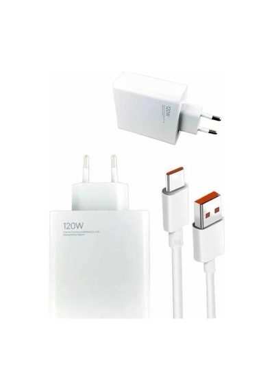 Muratech 120w Şarj Aleti Hızlı Çift Turbo Şarj Aleti Seti Beyaz