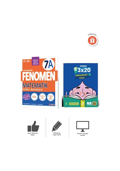 Fenomen 2027 7. Sınıf Matematik A Soru Bankası Ve 3x20 Paragraf Deneme Bigelio Yayıncılık